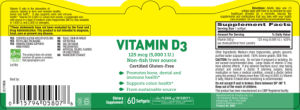 Vitamin D3 125 mcg (5,000 IU)