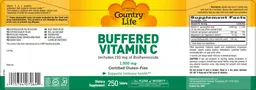 Label for Buffered Vitamin C 1,000 mg