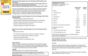 Liquid Norwegian Cod Liver Oil Omega-3 E