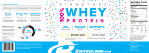 100% Whey Protein Birthday Cake