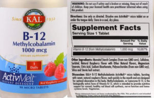 B-12 Methylcobalamin 1000 mcg Red Raspbe