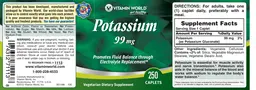 Label for Potassium 99 mg
