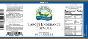 Label for Target Endurance Formula