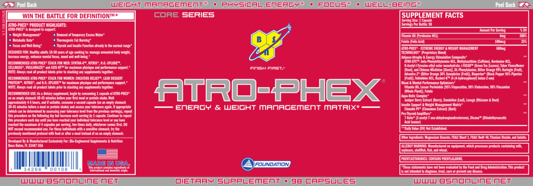 Label for Atro-phex
