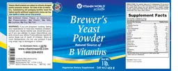 Label for Brewer's Yeast Powder