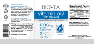Vitamin B12 with Folic Acid 1000 mcg