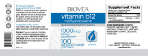 Vitamin B12 Methylcobalamin 1000 mcg Fru