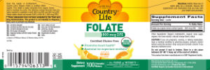 Folate 800 mcg DFE Orange Flavor