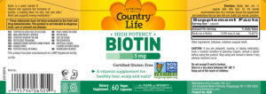 High Potency Biotin 5 mg