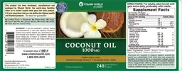 Label for Coconut Oil 1000 mg