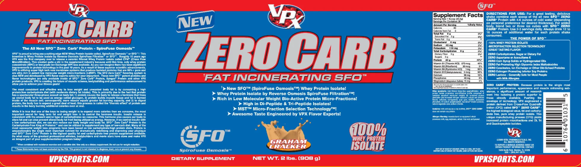 Label for Zero Carb Fat Incinerating SFO Graham Cracker