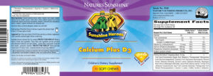 Sunshine Heroes Calcium plus D3