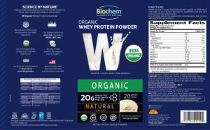 Organic Whey Protein Powder Natural Flav