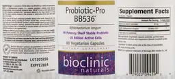 Label for PProbiotic-Pro BB536