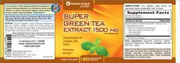 Label for Super Green Tea Extract 1500 mg