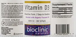 Label for Vitamin D3 5000 IU