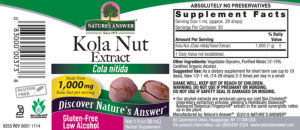 Kola Nut Extract 1,000 mg