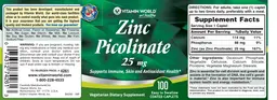 Zinc Picolinate 25 mg