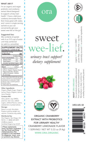 Sweet Wee-lief. Cranberry Lemonade Flavo