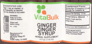 Ginger Zinger Syrup