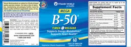 Label for Mega B-50 Timed Release