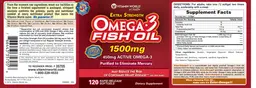 Label for Extra Strength Omega-3 Fish Oil 1500 mg