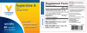Label for Huperzine A with Ginkgo Biloba
