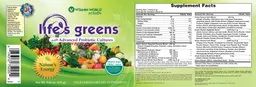 Label for Life's Greens