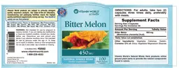 Label for Bitter Melon 450 mg
