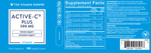 Label for Active-C Plus 500 mg