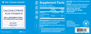 Calcium Citrate plus Vitamin D