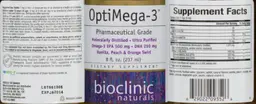Label for OptiMega-3 Vanilla, Peach & Orange Swirl