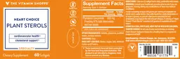 Label for Heart Choice Plant Sterols