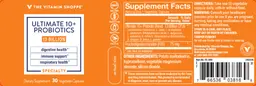 Label for Ultimate 10+ Probiotics 13 Billion