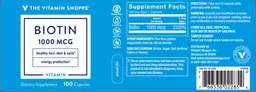 Label for Biotin 1000 mcg