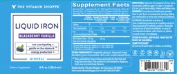 Label for Liquid Iron Blackberry Vanilla
