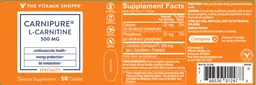 Label for Carnipure L-Carnitine 500 mg