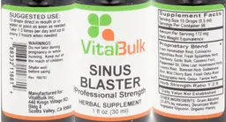 Label for Sinus Blaster