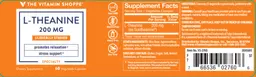 Label for L-Theanine 200 mg