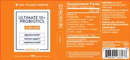 Label for Ultimate 10+ Probiotics 13 Billion