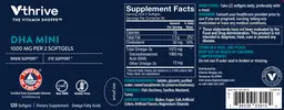 Label for DHA Mini 1000 mg