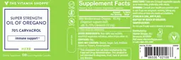 Label for Super Strength Oil of Oregano
