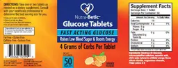 Label for Glucose Tablets Orange Flavor