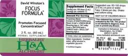 Label for David Winston's Focus Formula