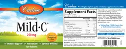 Label for Chewable Mild-C Natural Tangerine Flavor