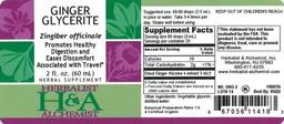 Label for Ginger Glycerite