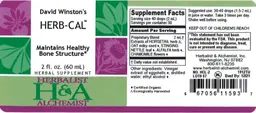Label for David Winston's Herb-Cal