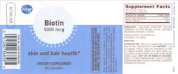 Label for Biotin 5000 mcg