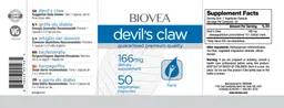 Label for Devil's Claw 166 mg