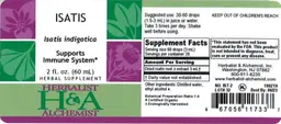 Label for Isatis